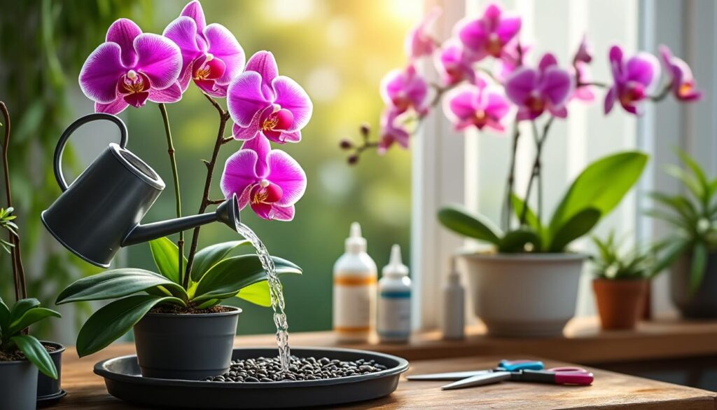 découvrez nos conseils pour entretenir votre orchidée et favoriser sa floraison, avec des astuces simples pour un arrosage, un éclairage et une nutrition adaptés.