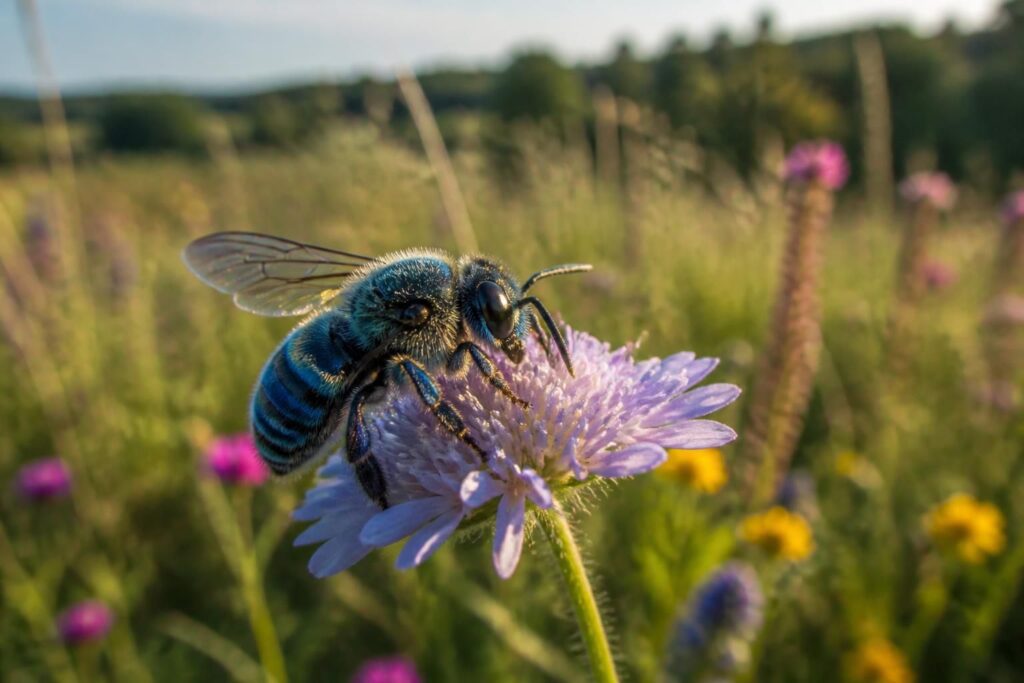 découvrez l’abeille bleue, une espèce méconnue essentielle pour la biodiversité française et la préservation des écosystèmes locaux.