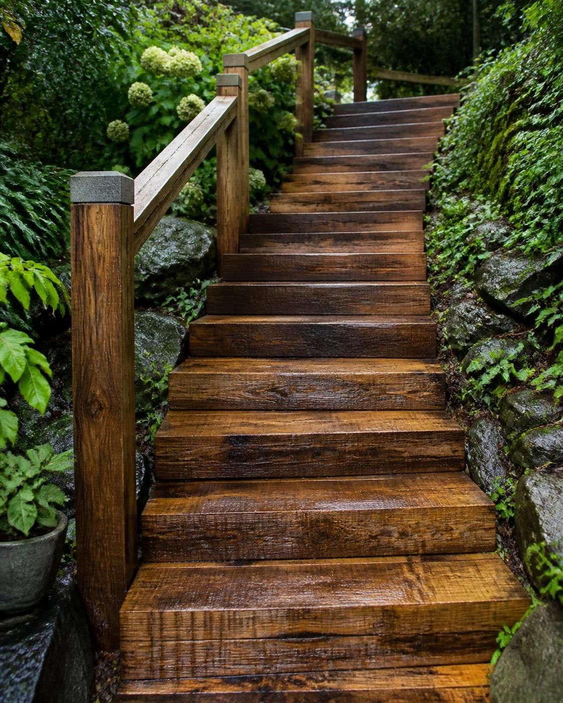 découvrez quelles essences de bois sont les plus résistantes aux intempéries pour un escalier extérieur durable et esthétique.