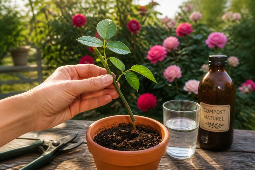 découvrez nos astuces naturelles pour réussir la bouture de rosiers sans utiliser d'hormones, et obtenez de magnifiques rosiers en toute simplicité.