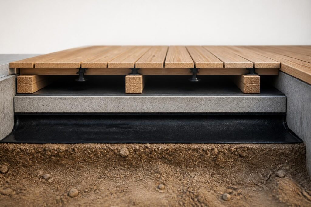 découvrez des solutions efficaces pour assurer l'étanchéité sous votre terrasse en bois et protéger durablement vos structures contre l'humidité et les infiltrations.