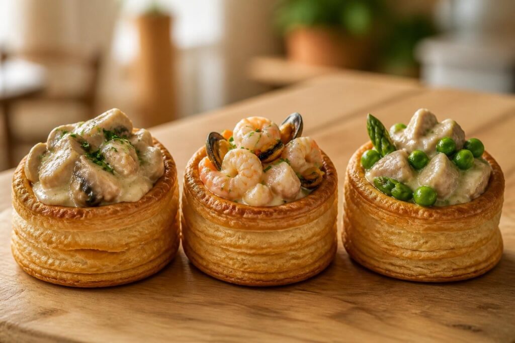 découvrez notre recette des vol-au-vent avec des variations savoureuses au poulet, fruits de mer ou veau, faciles à réaliser et parfaites pour toutes les occasions.