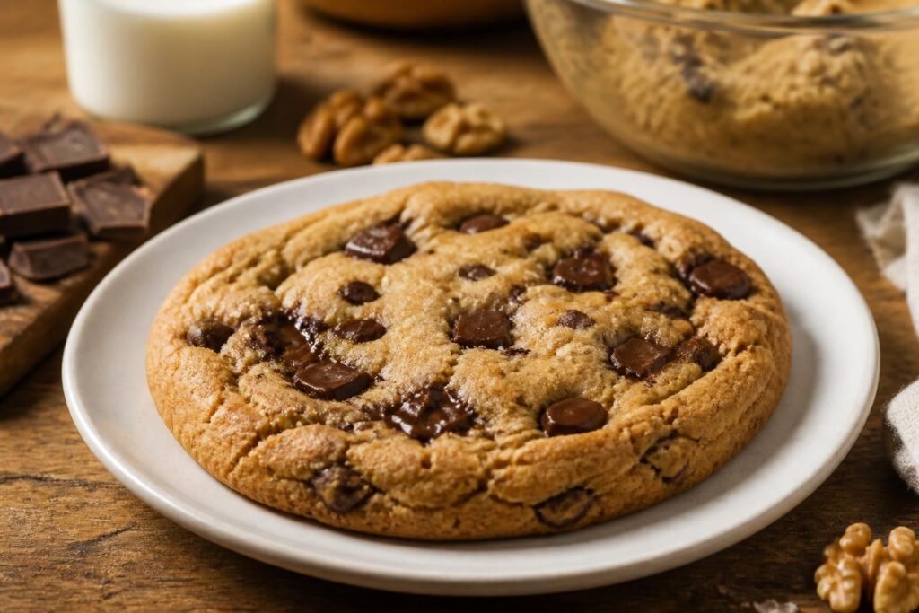 découvrez notre recette facile et rapide pour un maxi cookie maison moelleux et gourmand. parfait pour une pause sucrée irrésistible à partager !